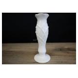 Mccoy Art Pottery Bud Vase, Matte White Wavy Rim V
