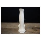 Vintage Ceramic Bud Vase, Fluted White