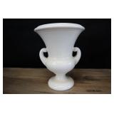 Urn Pottery Vase, Matte White Double Handle