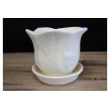 Haeger Usa Pottery Planter, Matte White