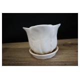 Haeger Usa Pottery Planter, Matte White