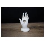 Vintage Hand Vase, White