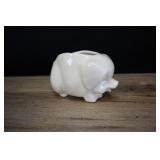 Ceramic Pig Planter, White
