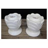 Pair Shawnee Pottery Candle Holders, Taper Matte W