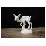 California Pottery Deer Figurine, White