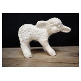 1950s Lamb Planter, White