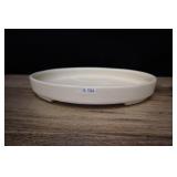Usa Pottery Oval Platter, Matte White