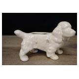 Dog Planter, White