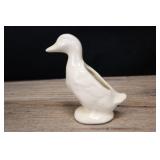 Usa Pottery Miniature Duck Planter, White Vintage