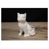 Miniature Cat Planter, Sitting, White