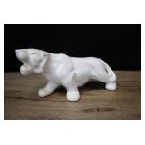 Tiger Pottery Figurine, Matte White