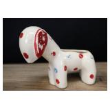 Vintage Polka Dot Horse Planter