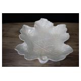 Usa Pottery Leaf Bowl, White