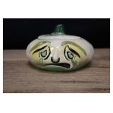 Vintage Art Pottery Onion Jar With Lid