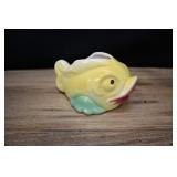 Miniature Ceramic Fish Planter, Yellow