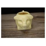 Miniature Pig Planter, Matte Yellow