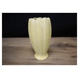 Vintage Ceramic Flower Vase, Petal Sides Yellow