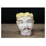 Vintage Head Vase Planter, Mustache Man