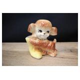 Vintage Puppy With Boot Planter, Yellow & Brown