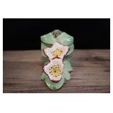 Mccoy Pottery Lily Flower Bookend, White & Green