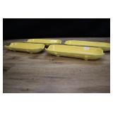 Set Of 4 Ceramic Corn Plates, Yellow