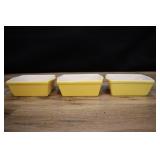 Set Of 3 Small Baking Dishes, Yellow