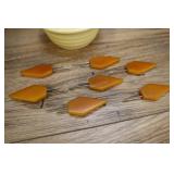 Yellow Ringware Sauce Bowl And Bakelite Corn Cob H