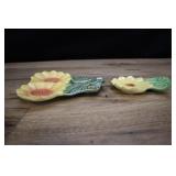 Pair Of Vintage Sunflower Spoon Rests