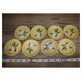Set Of 8 Vintage Tin Coasters