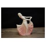 Vintage Art Nouveau Girl In Dress Planter, Matte F