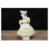 Rare Weil Ware Pottery Girl In Yellow Dress With W