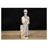Rare Weil Ware Pottery Man In Blue Hat With Curly