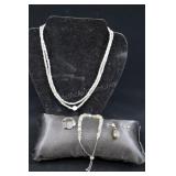 Grey Labradorite & Sterling Silver Ring And Pendan