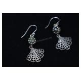 Grey Labradorite & Sterling Silver Earrings