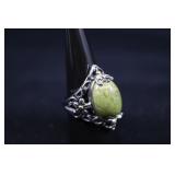 Unakite And Stainless Steel Ring, Approx.. Ring Si