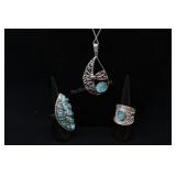 Stainless Steel Aquamarine Dragonfly Pendant,rings