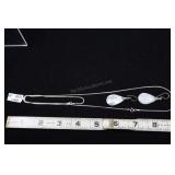 Sterling Silver Necklace, Bracelet, And Abalone Sh