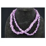 Pair Of Amethyst Chip Necklaces