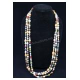 Three Cultured Pearl Strand Necklaces, Multi Color