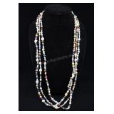 Three Cultured Pearl Strand Necklaces, Multi Color