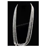 Cultured Pearls Strand Necklace, White, Approx. 90