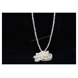Cultured Pearl Strand Necklace, White, Approx. 90"