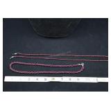 Garnet Beaded Necklace And Eyeglass Holder