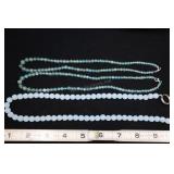 Beaded Aquamarine & Moonstone Necklaces