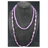Sterling Silver & Amethyst Beaded Necklaces