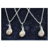 Gold Druzy Pendants And Necklaces, Stainless Steel