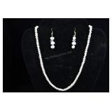 Cultured Pearls Strand Necklace And Earrings