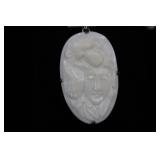 Sterling Silver Carved Bone Seahorse Pendant, Wom