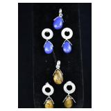 Two Sterling Silver Earring And Pendant Sets, 925