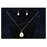 Cultured Pearl Pendant With Sterling Silver Neckla